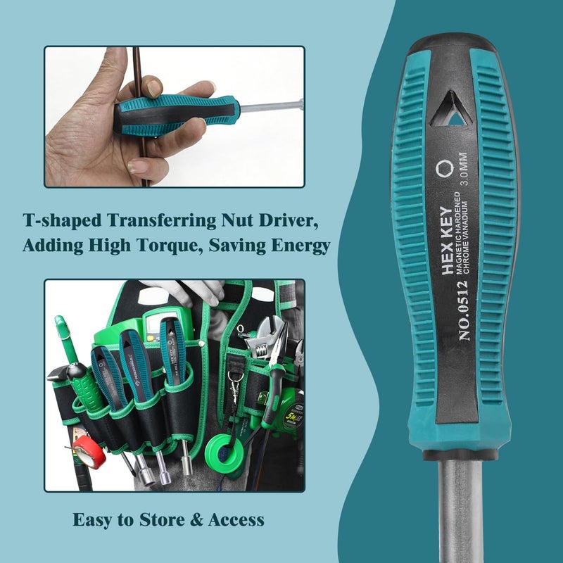 Utoolmart 3mm Socket Wrench Screwdriver, Socket Driver Hex Nut Key Wrench Screwdriver, Cr-V Steel Round Shaft High-carbon Steel Hex Nut Driver Carburetor Adjustment Tool,Non-Magnetic - Image 5